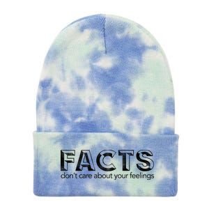 Facts Don't Care About Your Feelings Tie Dye 12in Knit Beanie