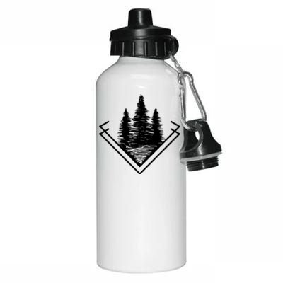 Forest At Dark Outdoor Nature Life Camping Cute Gift Aluminum Water Bottle 