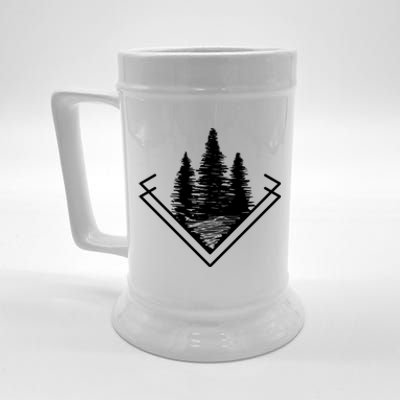 Forest At Dark Outdoor Nature Life Camping Cute Gift Beer Stein