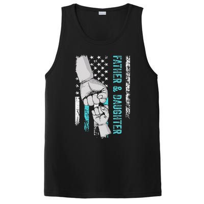 Father And Daughter American Flag Father Day PosiCharge Competitor Tank