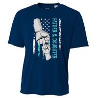 Father And Daughter American Flag Father Day Cooling Performance Crew T-Shirt