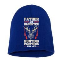 Father And Daughter Hunting Partners For Life Dad Fathersday Gift Short Acrylic Beanie