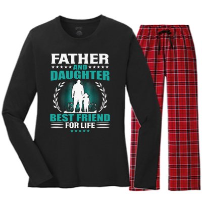 FATHER AND DAUGHTER BEST FRIEND FOR LIFE FATHERS DAY GIFT Women's Long Sleeve Flannel Pajama Set 