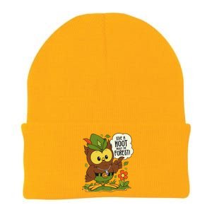 Funny Arbor Day Give A Hoot About The Forest Arbor Day Knit Cap Winter Beanie