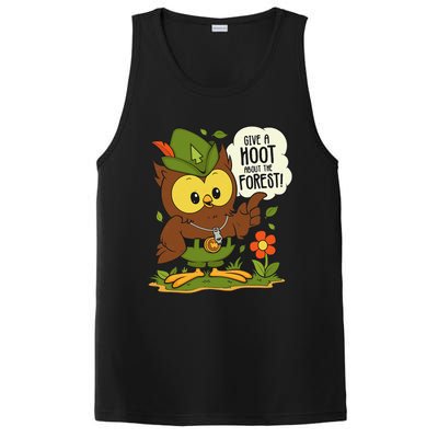 Funny Arbor Day Give A Hoot About The Forest Arbor Day PosiCharge Competitor Tank