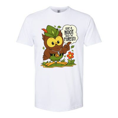 Funny Arbor Day Give A Hoot About The Forest Arbor Day Softstyle CVC T-Shirt