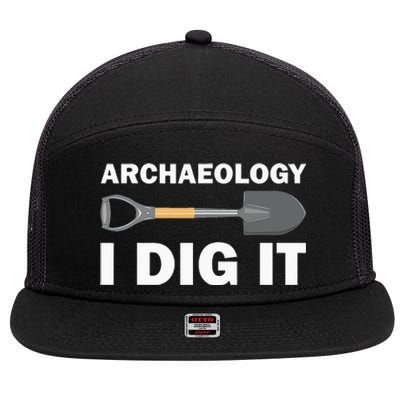 Funny Archeologist Design Archeology Lovers 7 Panel Mesh Trucker Snapback Hat