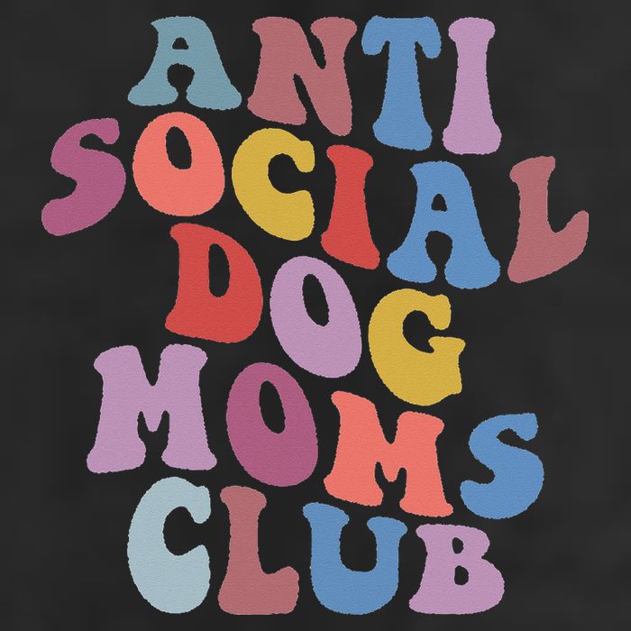 Funny AntiSocial Dog Mom Club Retro Mother's Day 7 Panel Mesh Trucker Snapback Hat