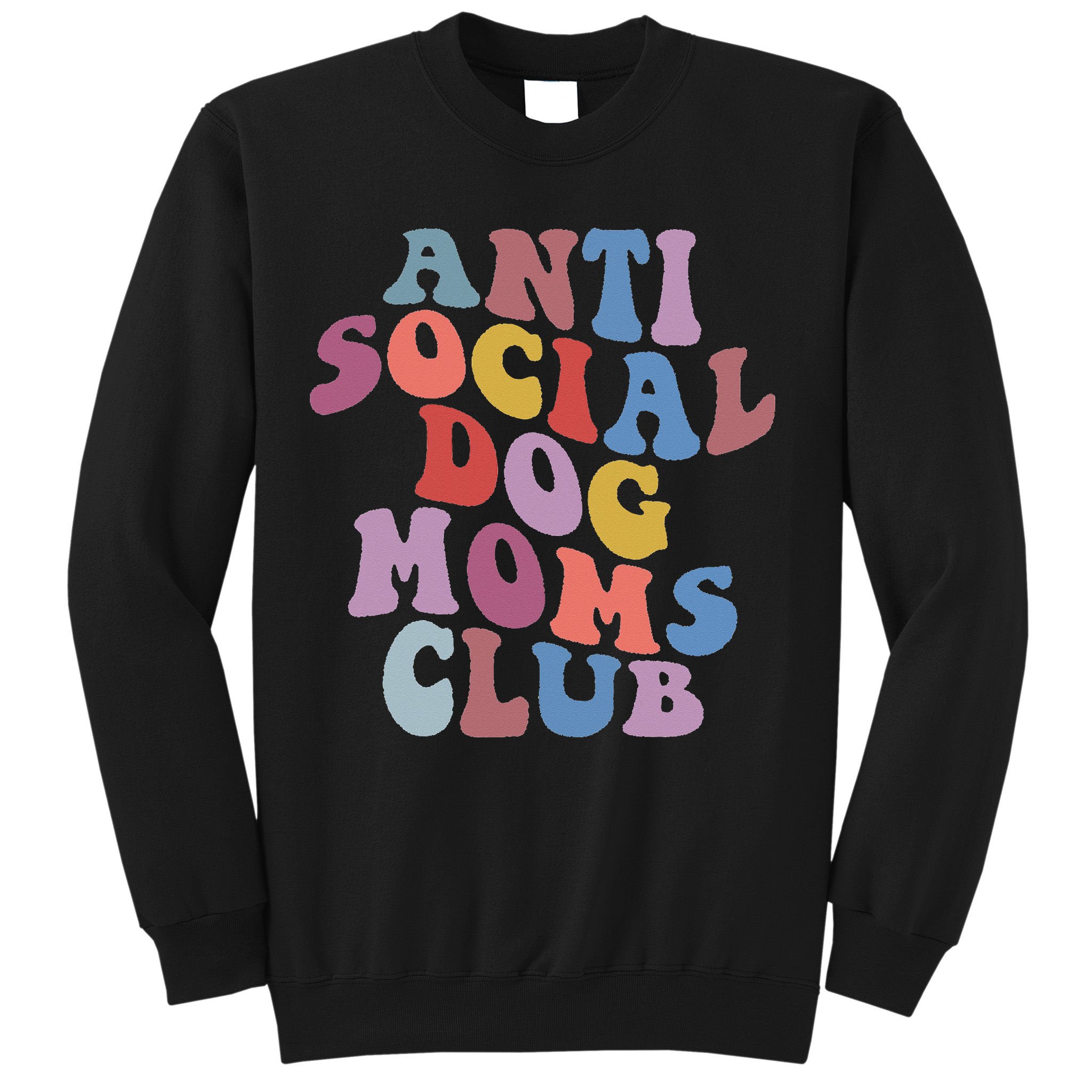Funny AntiSocial Dog Mom Club Retro Mother's Day Sweatshirt