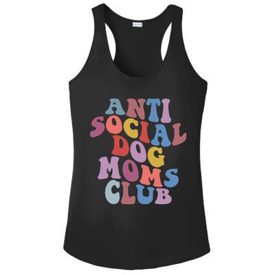 Funny AntiSocial Dog Mom Club Retro Mother's Day Ladies PosiCharge Competitor Racerback Tank