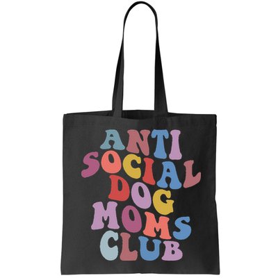 Funny AntiSocial Dog Mom Club Retro Mother's Day Bag
