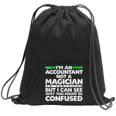 Funny Accountant Design For Women Accountant Accounting Sweatshirt Cinch Pack Bag