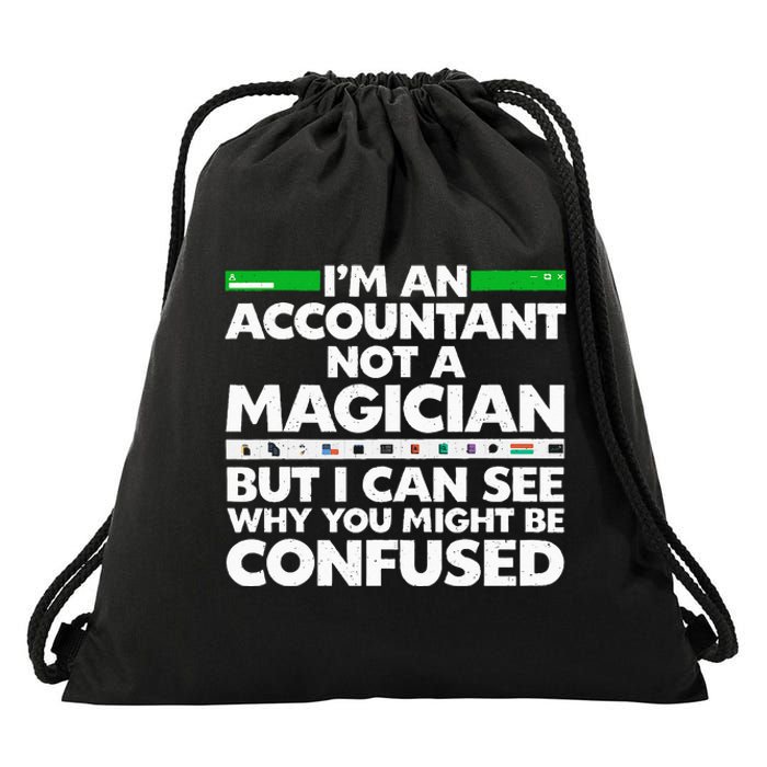 Funny Accountant Design For Women Accountant Accounting Drawstring Bag