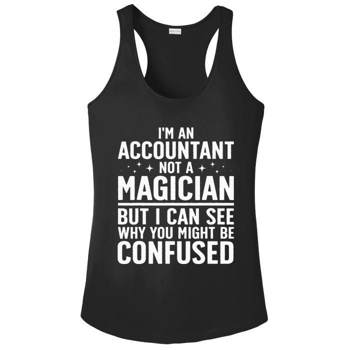 Funny Accountant Design For Women Accountant Accounting Ladies PosiCharge Competitor Racerback Tank