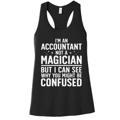 Funny Accountant Design For Women Accountant Accounting Women's Racerback Tank