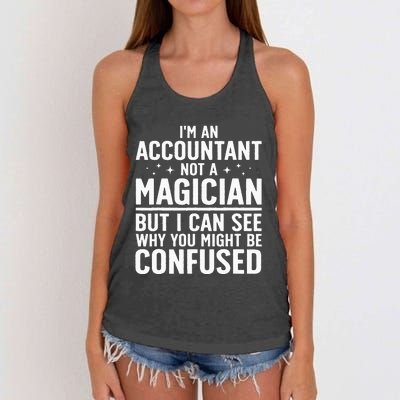 Funny Accountant Design For Women Accountant Accounting Women's Knotted Racerback Tank