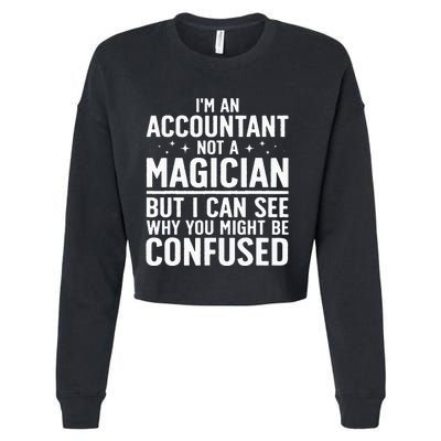 Funny Accountant Design For Women Accountant Accounting Cropped Pullover Crew