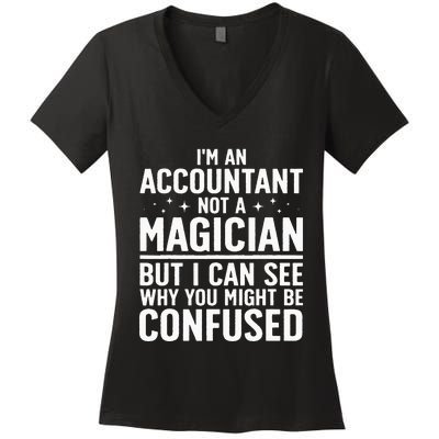 Funny Accountant Design For Women Accountant Accounting Women's V-Neck T-Shirt