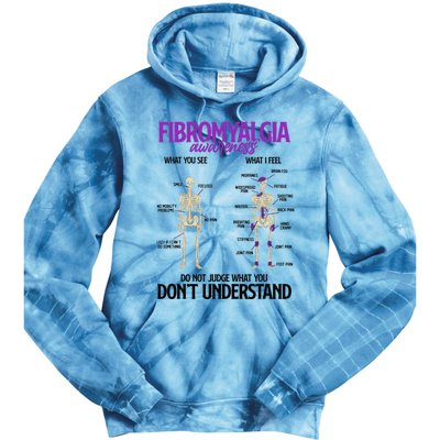 Fibromyalgia Awareness Do Not Judge What You Dont Understand Tie Dye Hoodie