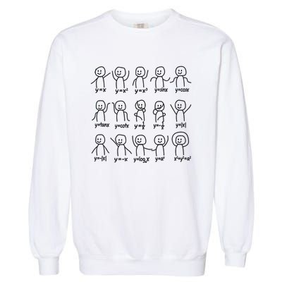 Funny Algebra Dance Graph Figures Math Equation Garment-Dyed Sweatshirt