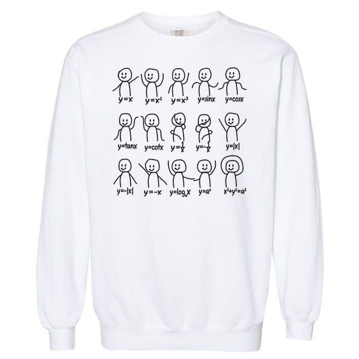 Funny Algebra Dance Graph Figures Math Equation Garment-Dyed Sweatshirt