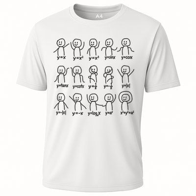 Funny Algebra Dance Graph Figures Math Equation Cooling Performance Crew T-Shirt