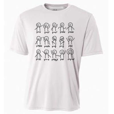 Funny Algebra Dance Graph Figures Math Equation Cooling Performance Crew T-Shirt