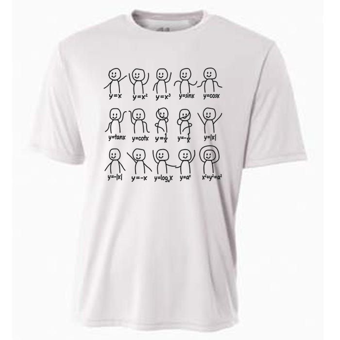 Funny Algebra Dance Graph Figures Math Equation Cooling Performance Crew T-Shirt