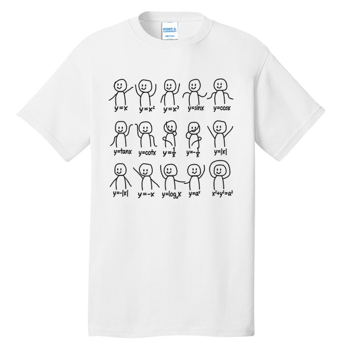 Funny Algebra Dance Graph Figures Math Equation Tall T-Shirt