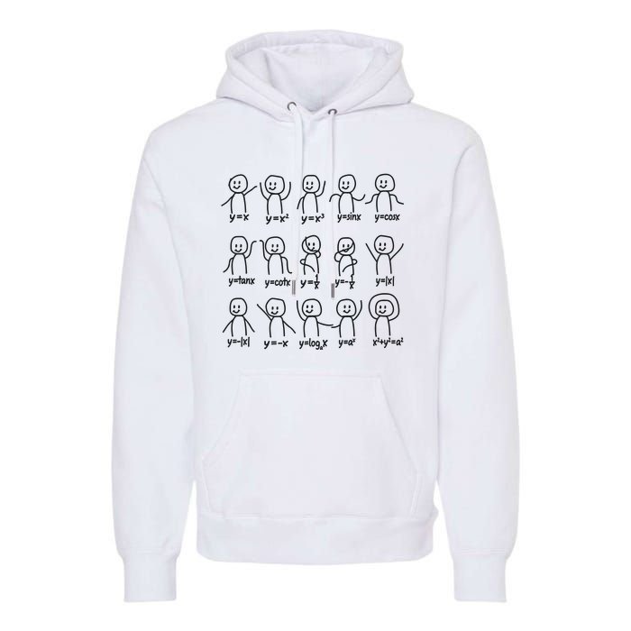 Funny Algebra Dance Graph Figures Math Equation Premium Hoodie