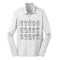 Funny Algebra Dance Graph Figures Math Equation Silk Touch Performance Long Sleeve Polo