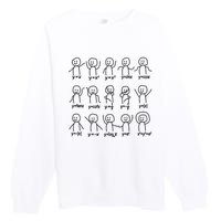 Funny Algebra Dance Graph Figures Math Equation Premium Crewneck Sweatshirt