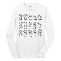 Funny Algebra Dance Graph Figures Math Equation Tall Long Sleeve T-Shirt