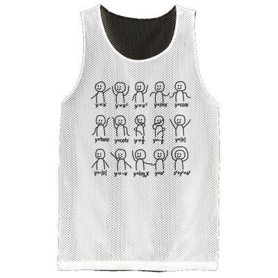 Funny Algebra Dance Graph Figures Math Equation Mesh Reversible Basketball Jersey Tank