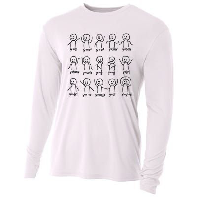 Funny Algebra Dance Graph Figures Math Equation Cooling Performance Long Sleeve Crew