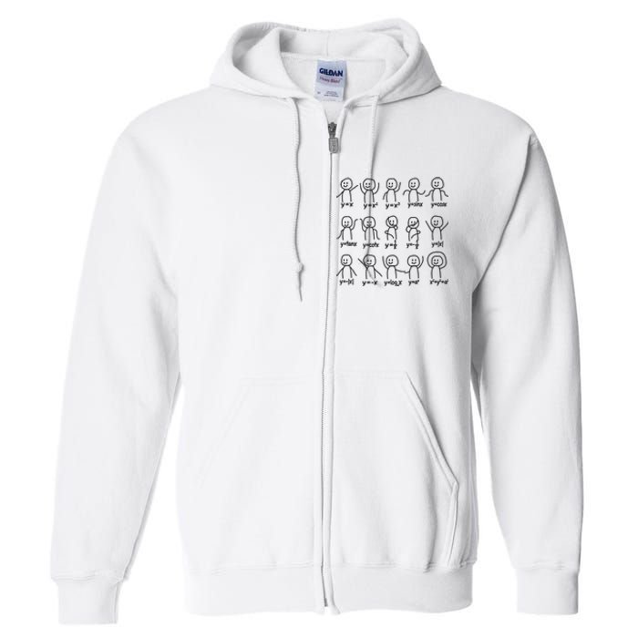 Funny Algebra Dance Graph Figures Math Equation Full Zip Hoodie