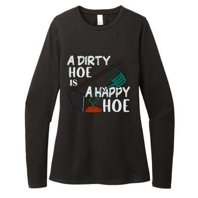 Funny A Dirty Hoe Is A Happy Hoe Sarcastic Gardening Womens CVC Long Sleeve Shirt