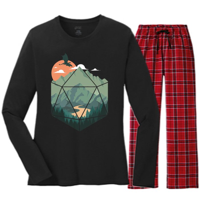 Fantasy Art Design, Nerdy Gaming, Geeky Gamer Women's Long Sleeve Flannel Pajama Set 