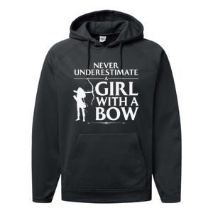 Funny Archery Design For  Bowhunter Archery Fans Performance Fleece Hoodie