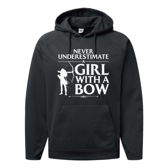 Funny Archery Design For  Bowhunter Archery Fans Performance Fleece Hoodie