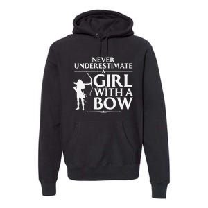 Funny Archery Design For  Bowhunter Archery Fans Premium Hoodie