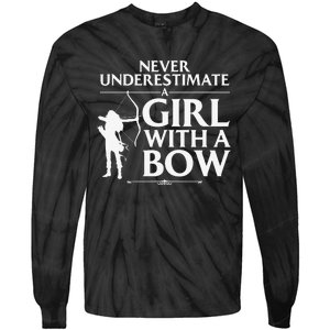 Funny Archery Design For  Bowhunter Archery Fans Tie-Dye Long Sleeve Shirt