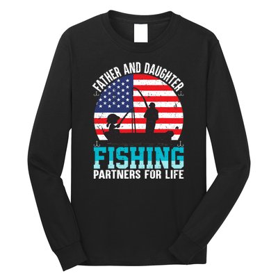 Father And Daughter Fishing Partners For Life Funny Long Sleeve Shirt