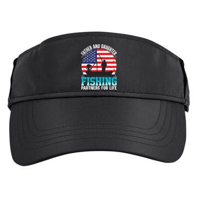 Father And Daughter Fishing Partners For Life Funny Adult Drive Performance Visor