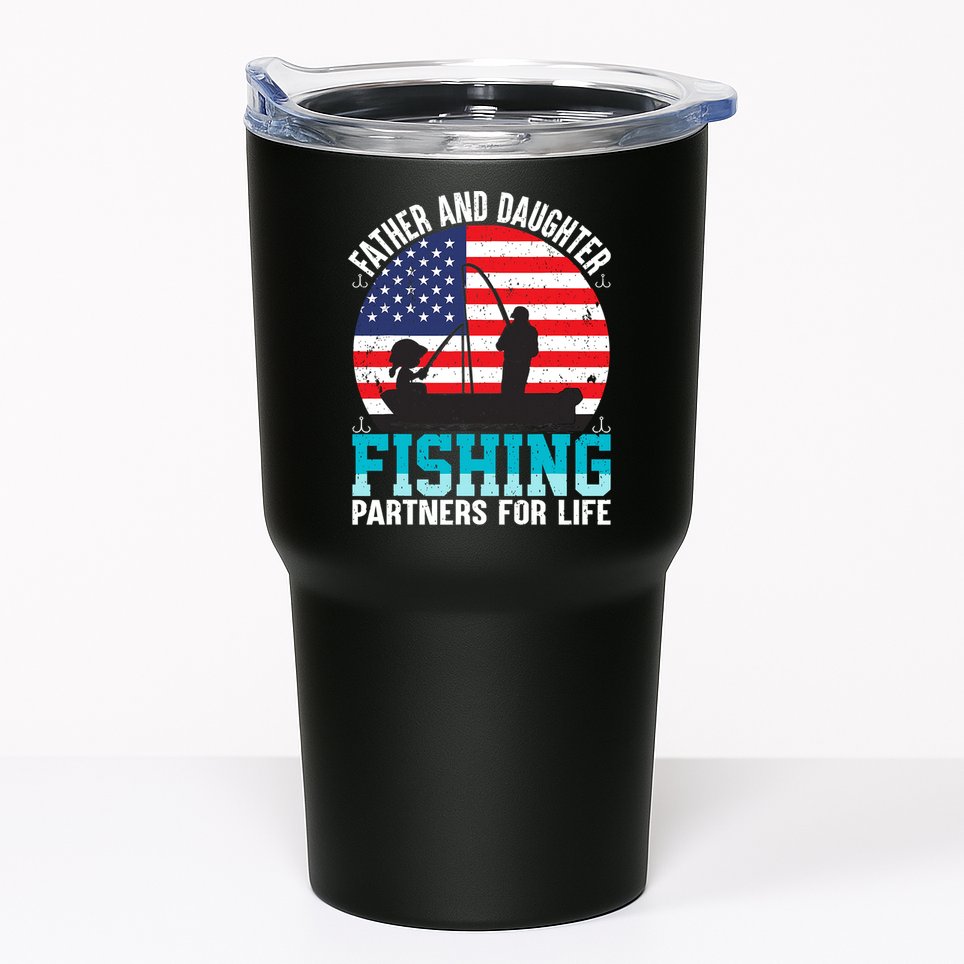 Father And Daughter Fishing Partners For Life Funny Tumbler
