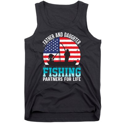 Father And Daughter Fishing Partners For Life Funny Tank Top