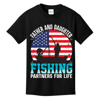 Father And Daughter Fishing Partners For Life Funny Kids T-Shirt