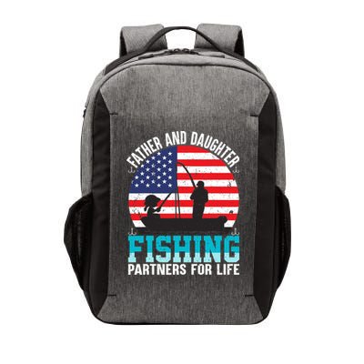 Father And Daughter Fishing Partners For Life Funny Vector Backpack