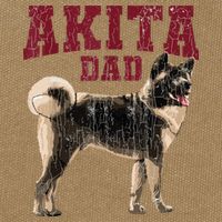 Funny Akita Dad For Men Akita Owner Gifts Cotton Canvas Backpack