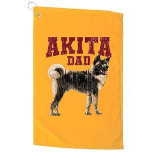 Funny Akita Dad For Men Akita Owner Gifts Platinum Collection Golf Towel